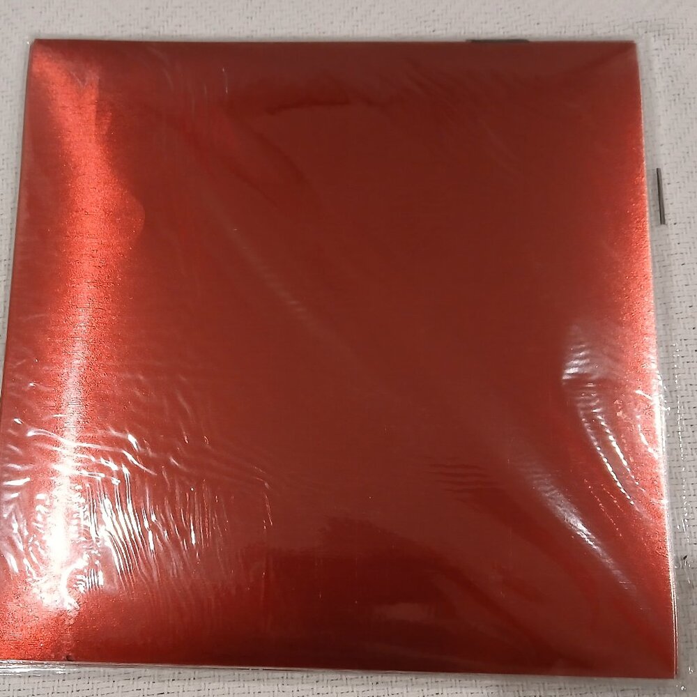 American Crafts 12x12 Foil Wood Red Cardstock (12pack) - Individually Wrapped